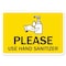 Signmission OSHA Notice, 5" Height, Please Use Sanitizer, 7" X 5" OS-NS-D-57-25586 - alternate 1